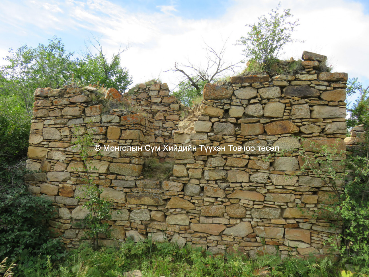 Detail of stone wall - Main temple